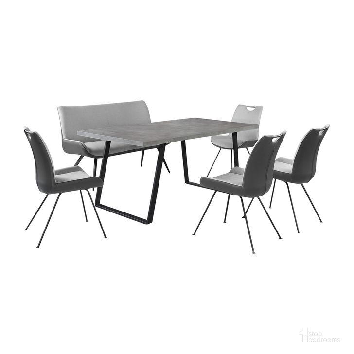 The appearance of Coronado 6-Piece Pewter Rectangular Dining Set designed by Armen Living in the modern / contemporary interior design. This pewter piece of furniture  was selected by 1StopBedrooms from Coronado Collection to add a touch of cosiness and style into your home. Sku: LCCDDIBETO;LCCDDIBGLG;LCCDBEPW;LCCDBEBGLG;LCCDSIPW;LCCDSIPW. Material: Metal. Product Type: Dining Room Set. Image1