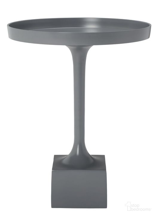 The appearance of Corvus Round Side Table in Dark Grey designed by Safavieh in the modern / contemporary interior design. This dark grey piece of furniture  was selected by 1StopBedrooms from Corvus Collection to add a touch of cosiness and style into your home. Sku: FOX5519B. Material: Metal. Product Type: Side Table. Image1