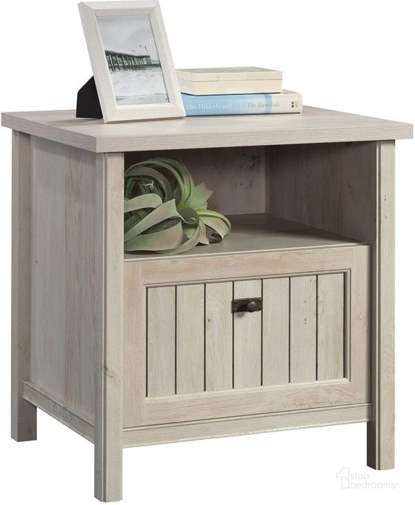 The appearance of Costa Night Stand In Chalked Chestnut designed by Sauder in the country / farmhouse interior design. This chalked chestnut piece of furniture  was selected by 1StopBedrooms from Costa Collection to add a touch of cosiness and style into your home. Sku: 427888. Product Type: Nightstand. Material: Engineered Wood. Image1