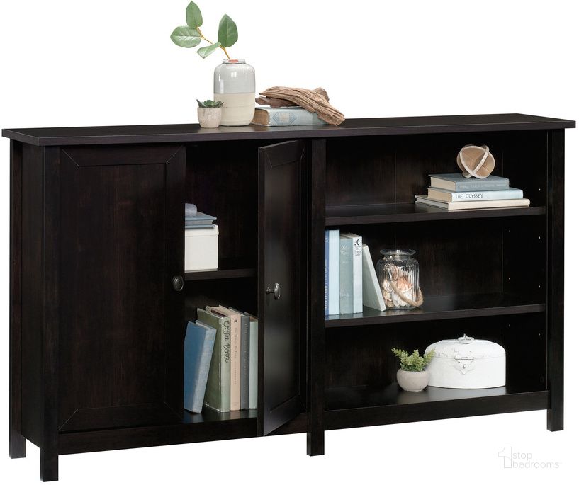 The appearance of County Line Console In Estate Black designed by Sauder in the traditional interior design. This estate black piece of furniture  was selected by 1StopBedrooms from County Line Collection to add a touch of cosiness and style into your home. Sku: 427722. Product Type: Console. Material: Engineered Wood. Image1