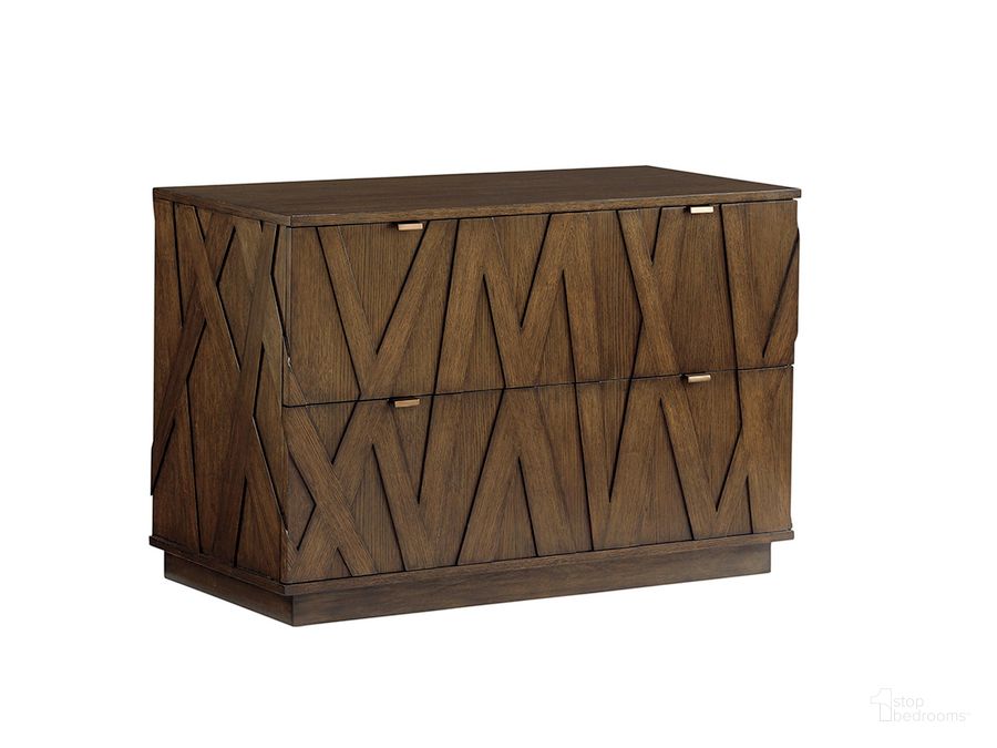The appearance of Cross Effect Prism File Chest designed by Sligh in the transitional interior design. This brown piece of furniture  was selected by 1StopBedrooms from Cross Effect Collection to add a touch of cosiness and style into your home. Sku: 01-0190-450. Material: Metal. Product Type: Chest. Image1