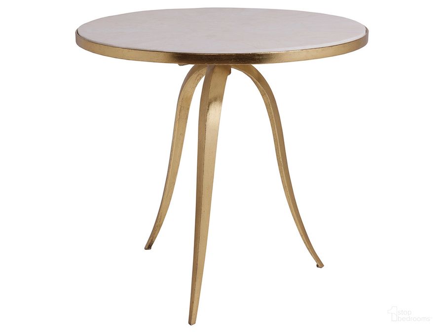 The appearance of Crystal Stone Round End Table designed by Artistica Home in the industrial interior design. This gold piece of furniture  was selected by 1StopBedrooms from Crystal Stone Collection to add a touch of cosiness and style into your home. Sku: 01-2023-950. Product Type: End Table. Image1