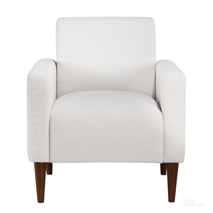 The appearance of Cumulus Modern Arm Chair In Milky White designed by Comfort Pointe in the modern / contemporary interior design. This milky white piece of furniture  was selected by 1StopBedrooms from Cumulus Collection to add a touch of cosiness and style into your home. Sku: 8301-59. Material: Wood. Product Type: Accent Chair. Image1