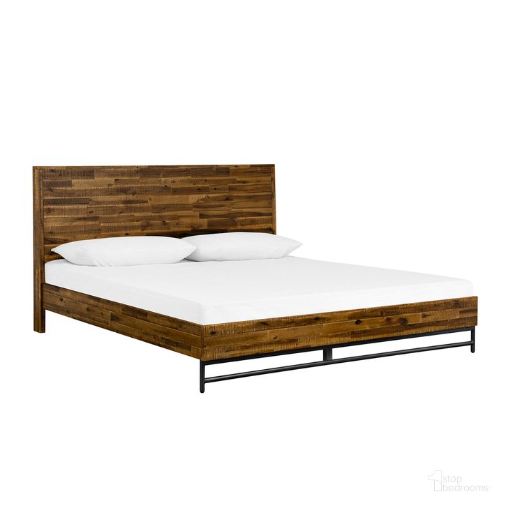 The appearance of Cusco Rustic Acacia King Platform Bed designed by Armen Living in the modern / contemporary interior design. This acacia piece of furniture  was selected by 1StopBedrooms from Cusco Collection to add a touch of cosiness and style into your home. Sku: LCCUBDACKGBX1;LCCUBDACKGBX2. Bed Type: Platform Bed. Material: Wood. Product Type: Platform Bed. Bed Size: King. Image1
