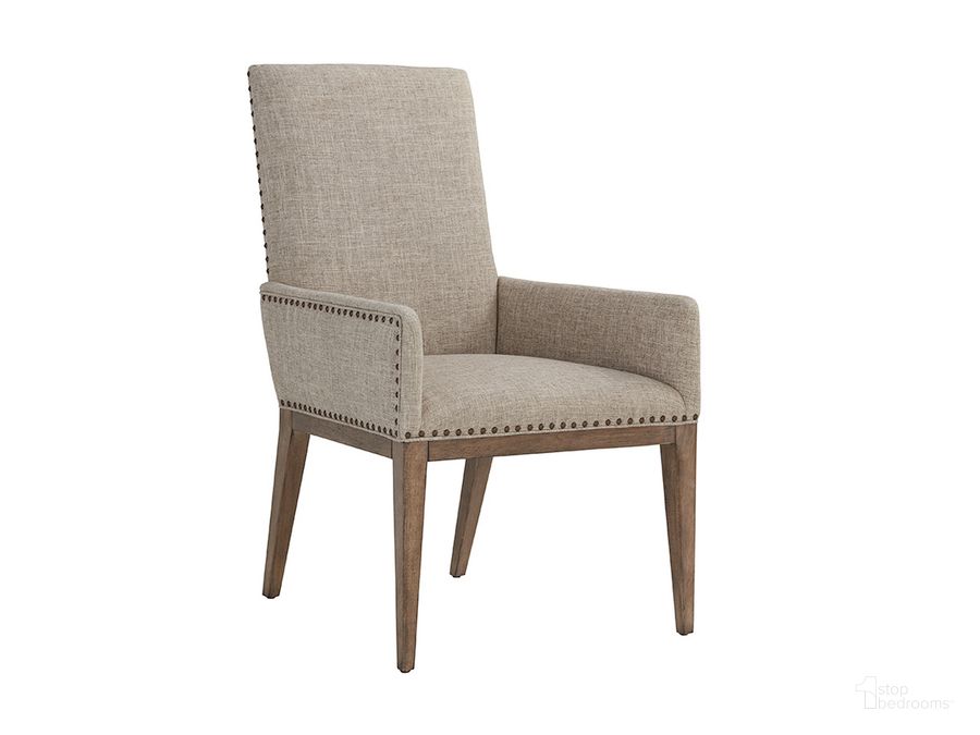 The appearance of Cypress Point Devereaux Arm Chair Set of 2 designed by Tommy Bahama in the transitional interior design. This gray piece of furniture  was selected by 1StopBedrooms from Cypress Point Collection to add a touch of cosiness and style into your home. Sku: 01-0561-881-01. Material: Wood. Product Type: Arm Chair. Image1