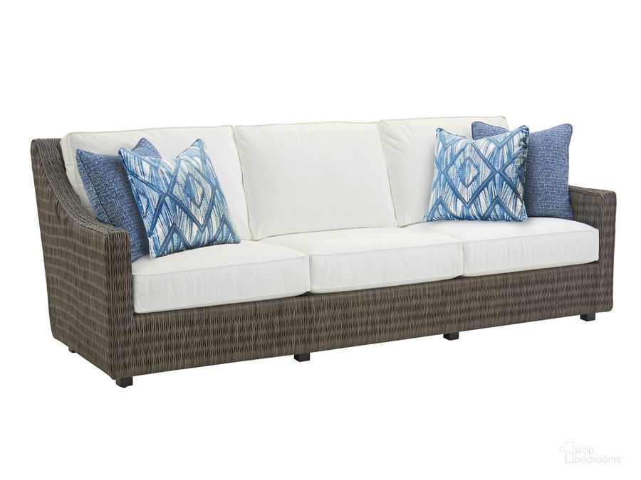 The appearance of Cypress Point Ocean Terrace Long Sofa designed by Tommy Bahama in the modern / contemporary interior design. This driftwood piece of furniture  was selected by 1StopBedrooms from Cypress Point Ocean Terrace Collection to add a touch of cosiness and style into your home. Sku: 01-3900-33-42. Material: Wood. Product Type: Sofa. Image1