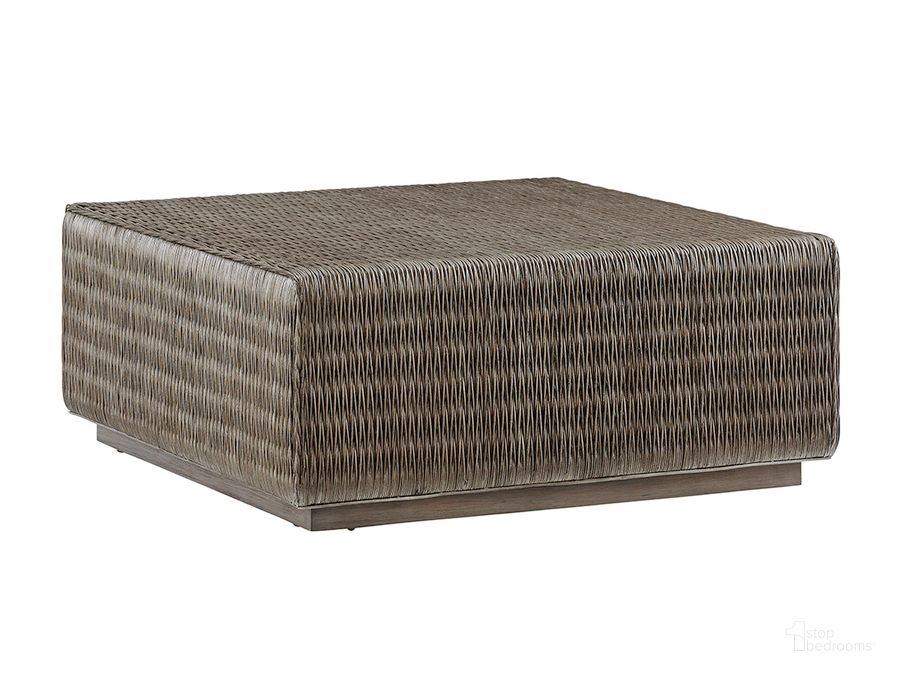 The appearance of Cypress Point Seawatch Woven Cocktail Table designed by Tommy Bahama in the coastal interior design. This brown piece of furniture  was selected by 1StopBedrooms from Cypress Point Collection to add a touch of cosiness and style into your home. Sku: 01-0562-947. Material: Wood. Product Type: Cocktail Table. Image1