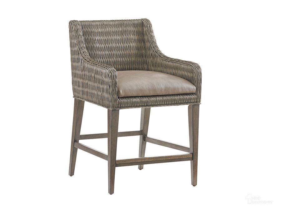 The appearance of Cypress Point Turner Woven Counter Stool Set of 2 designed by Tommy Bahama in the coastal interior design. This brown piece of furniture  was selected by 1StopBedrooms from Cypress Point Collection to add a touch of cosiness and style into your home. Sku: 01-0562-895-01. Material: Wood. Product Type: Barstool. Image1