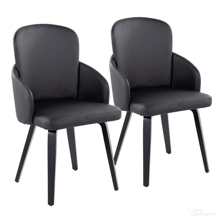 The appearance of Dahlia Dining Chair Set of 2 In Black and Chrome designed by Lumisource in the modern / contemporary interior design. This black and chrome piece of furniture  was selected by 1StopBedrooms from Dahlia Collection to add a touch of cosiness and style into your home. Sku: CH-DAHLIA2-W BKBK2. Material: Wood. Product Type: Dining Chair. Image1