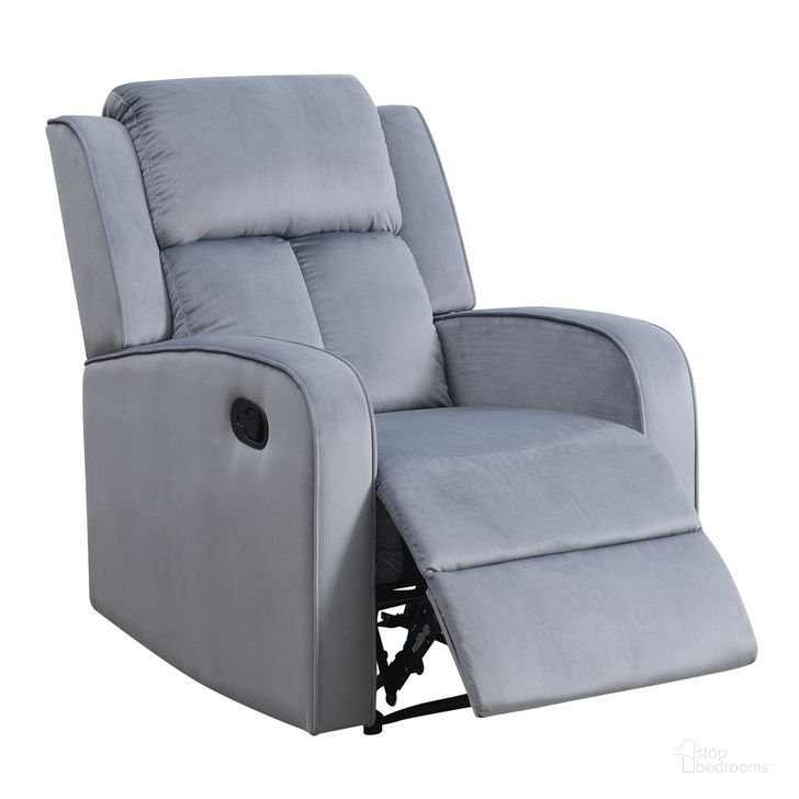The appearance of Dale Fabric Upholstered Reclining Chair In Grey designed by AC Pacific in the modern / contemporary interior design. This grey piece of furniture  was selected by 1StopBedrooms from Dale Collection to add a touch of cosiness and style into your home. Sku: DALE-GREY-RC. Material: Metal. Product Type: Reclining Chair. Image1