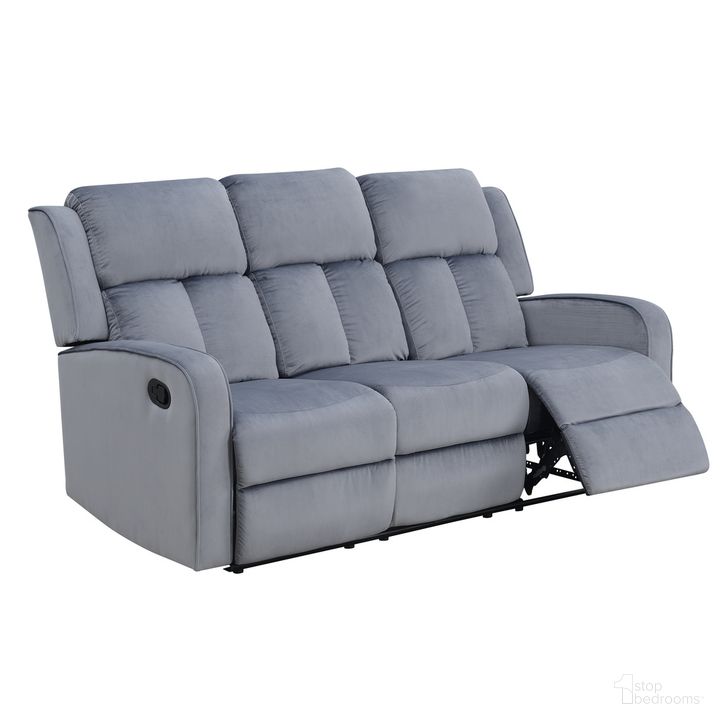 The appearance of Dale Fabric Upholstered Reclining Sofa In Grey designed by AC Pacific in the modern / contemporary interior design. This grey piece of furniture  was selected by 1StopBedrooms from Dale Collection to add a touch of cosiness and style into your home. Sku: DALE-GREY-DRS. Material: Metal. Product Type: Sofa. Image1