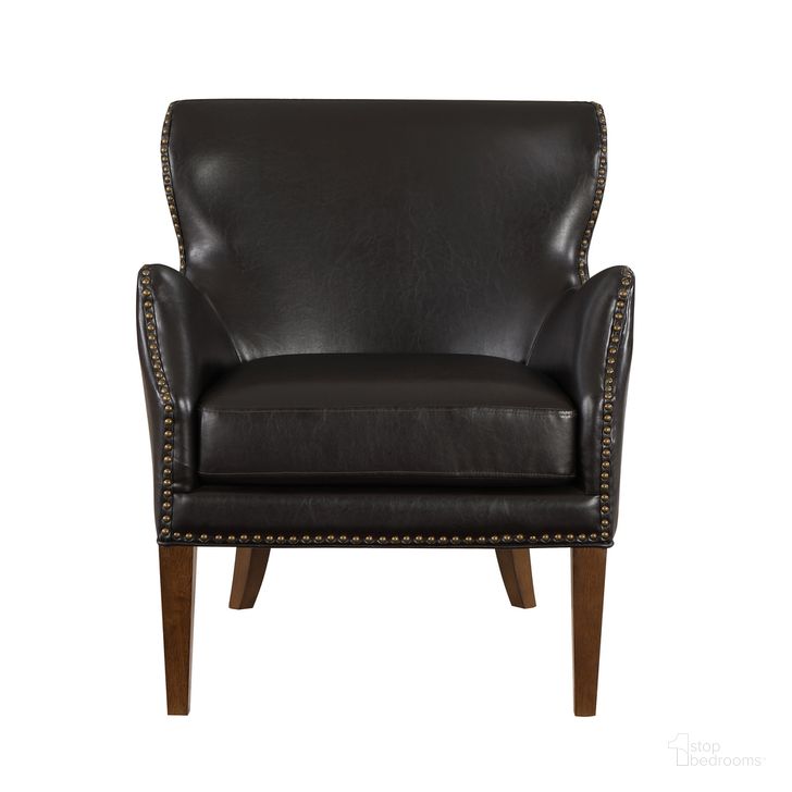 The appearance of Dallas High Leg Slope Arm Chair In Dark Brown designed by Comfort Pointe in the modern / contemporary interior design. This dark brown piece of furniture  was selected by 1StopBedrooms from Dallas Collection to add a touch of cosiness and style into your home. Sku: 8300-42. Product Type: Accent Chair. Material: Plywood. Image1