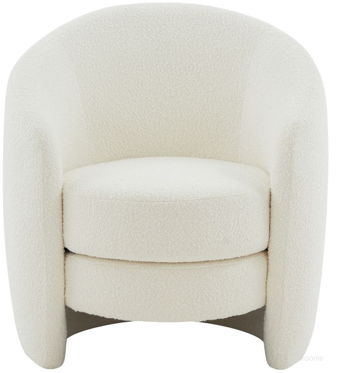 The appearance of Danianna Boucle Accent Chair In Ivory designed by Safavieh Couture in the glam interior design. This ivory piece of furniture  was selected by 1StopBedrooms from Danianna Collection to add a touch of cosiness and style into your home. Sku: SFV4803A. Material: Wood. Product Type: Accent Chair. Image1