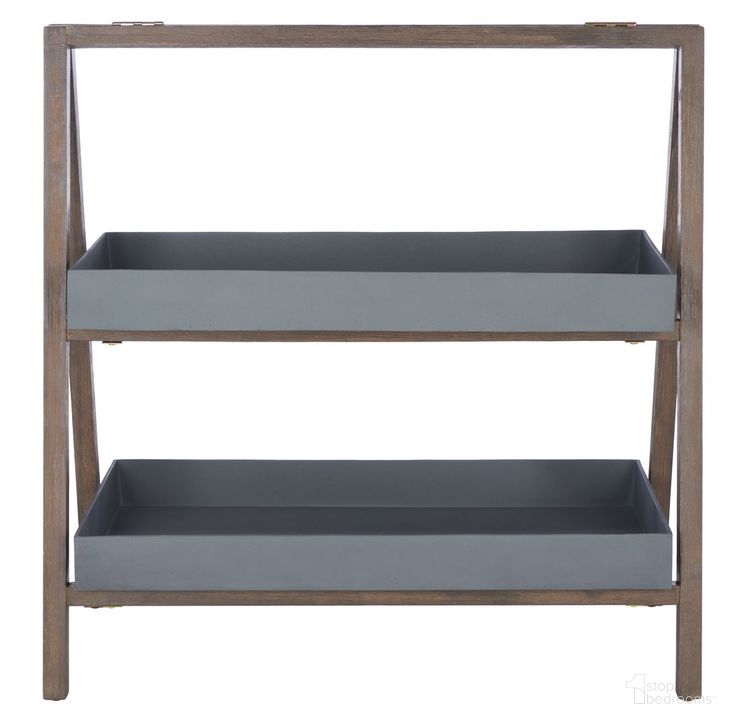 The appearance of Danser Shelf in Dark Walnut designed by Safavieh in the industrial interior design. This dark walnut piece of furniture  was selected by 1StopBedrooms from Danser Collection to add a touch of cosiness and style into your home. Sku: PAT1509A. Product Type: Shelf. Image1