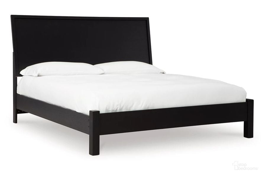 The appearance of Danziar Queen Panel Bed In Black designed by Signature Design by Ashley in the modern / contemporary interior design. This black piece of furniture  was selected by 1StopBedrooms from Danziar Collection to add a touch of cosiness and style into your home. Sku: B100-13;B1013-154;B1013-57. Bed Type: Panel Bed. Material: Wood. Product Type: Panel Bed. Bed Size: Queen. Image1