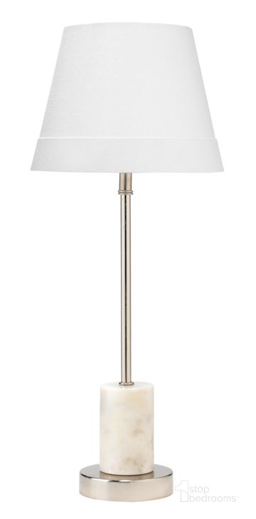The appearance of Darcey Table Lamp designed by Jamie Young Company in the modern / contemporary interior design. This white piece of furniture  was selected by 1StopBedrooms from Darcey Collection to add a touch of cosiness and style into your home. Sku: LSDARCEYBRWH. Material: Metal. Product Type: Table Lamp. Image1