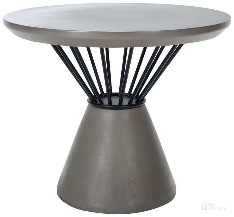 The appearance of Darien Concrete Accent Table in Dark Grey designed by Safavieh in the modern / contemporary interior design. This dark grey piece of furniture  was selected by 1StopBedrooms from Darien Collection to add a touch of cosiness and style into your home. Sku: VNN1029A. Material: Metal. Product Type: Outdoor Table. Image1