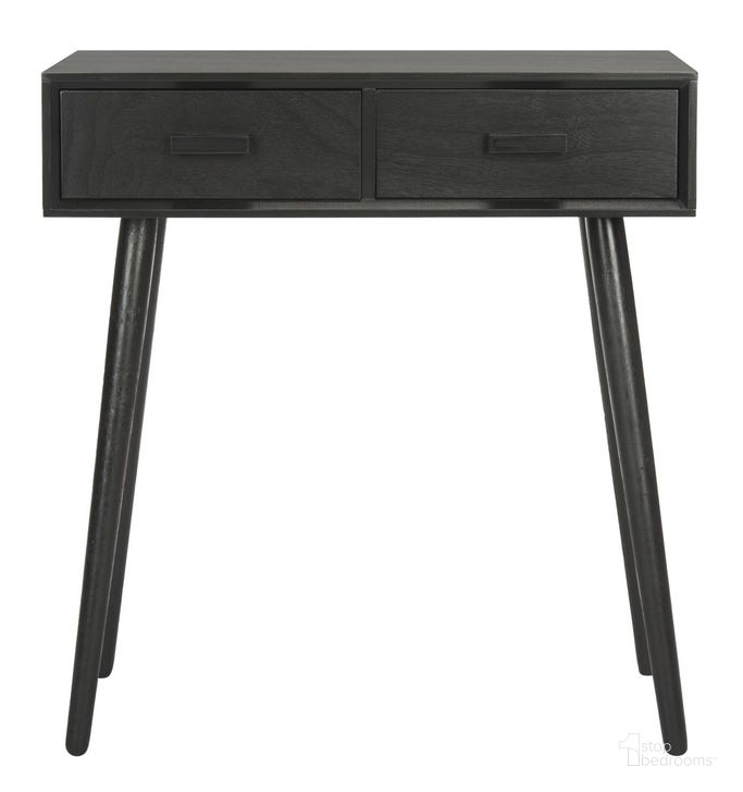 The appearance of Dean Black 2-Drawer Coffee Table designed by Safavieh in the modern / contemporary interior design. This black piece of furniture  was selected by 1StopBedrooms from Dean Collection to add a touch of cosiness and style into your home. Sku: COF5701D. Material: Wood. Product Type: Console. Image1