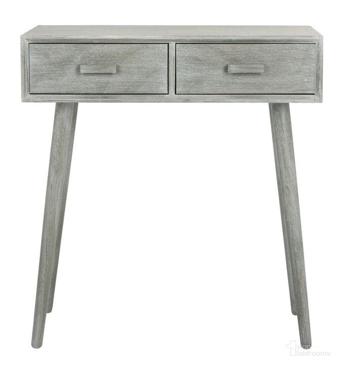 The appearance of Dean Slate Grey 2-Drawer Coffee Table designed by Safavieh in the modern / contemporary interior design. This grey and slate piece of furniture  was selected by 1StopBedrooms from Dean Collection to add a touch of cosiness and style into your home. Sku: COF5701C. Material: Wood. Product Type: Console. Image1