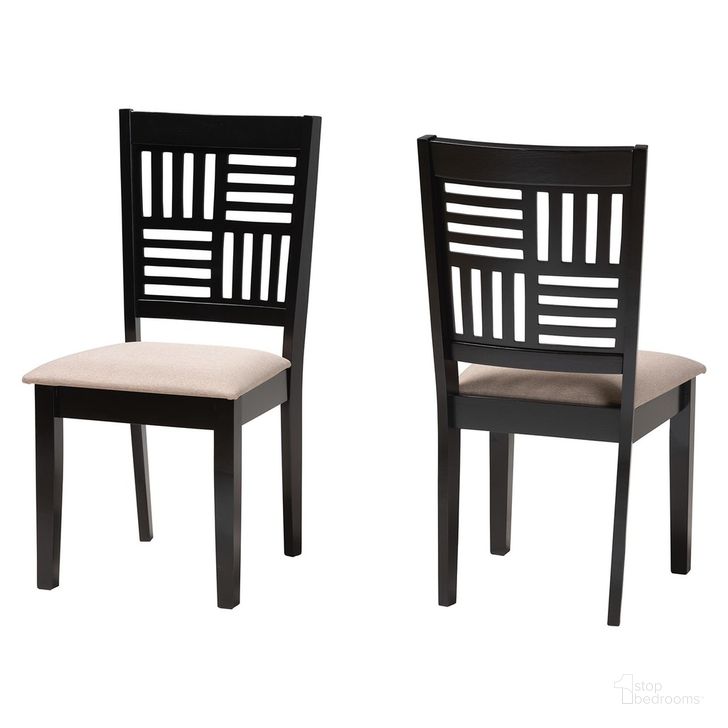 The appearance of Deanna Wood Dining Chair Set of 2 In Beige and Dark Brown designed by Baxton Studio in the modern / contemporary interior design. This beige and dark brown piece of furniture  was selected by 1StopBedrooms from Deanna Collection to add a touch of cosiness and style into your home. Sku: RH387C-Sand/Dark Brown-DC-2PK. Product Type: Dining Chair. Material: Rubberwood. Image1