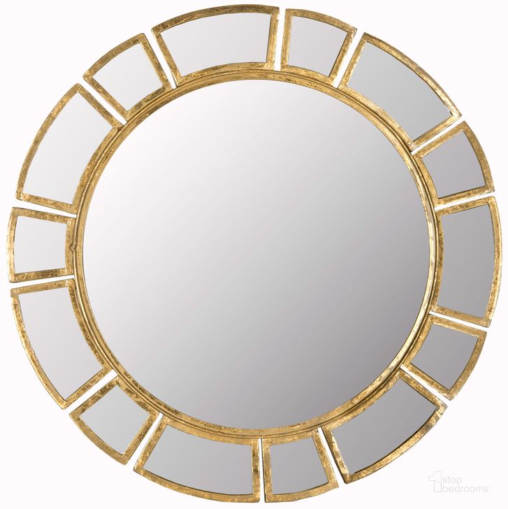 The appearance of Deco Sunburst Mirror designed by Safavieh in the modern / contemporary interior design. This antique gold piece of furniture  was selected by 1StopBedrooms from Deco Collection to add a touch of cosiness and style into your home. Sku: MIR4026A. Product Type: Mirror. Image1