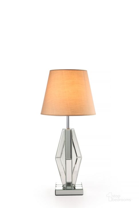 The appearance of Decor Table Lamp In Mirror designed by Glory in the modern interior design. This mirror piece of furniture  was selected by 1StopBedrooms from Decor Collection to add a touch of cosiness and style into your home. Sku: GM0104. Material: Wood. Product Type: Table Lamp. Image1