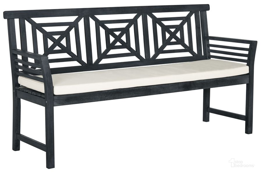 The appearance of Del Mar 3 Seat Bench in Grey designed by Safavieh in the modern / contemporary interior design. This grey piece of furniture  was selected by 1StopBedrooms from Del Mar Collection to add a touch of cosiness and style into your home. Sku: PAT6737K. Material: Wood. Product Type: Outdoor Bench. Image1