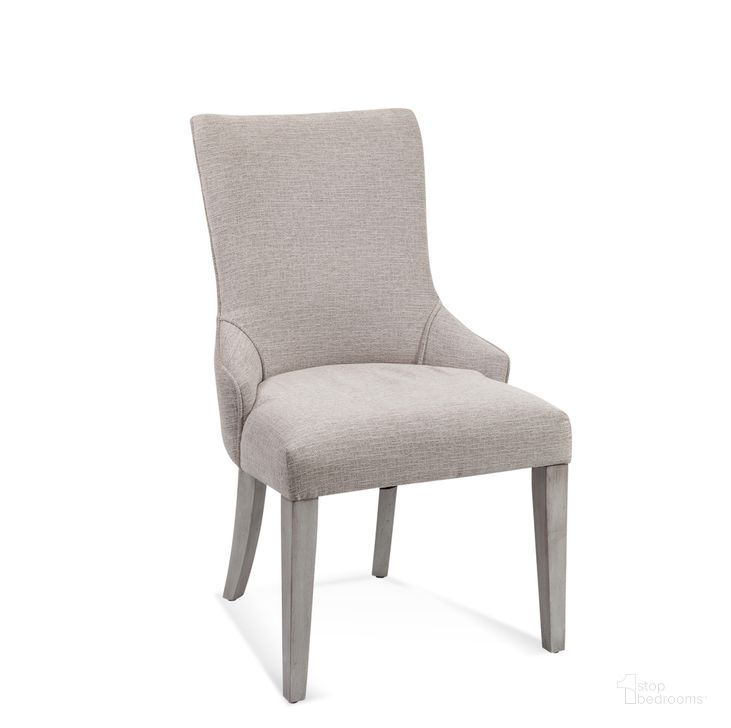 The appearance of Delaney Chair Set of 2 In Gray designed by Bassett Mirror Company in the transitional interior design. This gray piece of furniture  was selected by 1StopBedrooms from  to add a touch of cosiness and style into your home. Sku: 7980-DR-800EC. Material: Wood. Product Type: Dining Chair. Image1