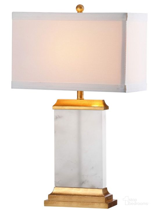 The appearance of Delilah White Alabaster Table Lamp designed by Safavieh in the traditional interior design. This white piece of furniture  was selected by 1StopBedrooms from Delilah Collection to add a touch of cosiness and style into your home. Sku: TBL4068A. Product Type: Table Lamp. Image1