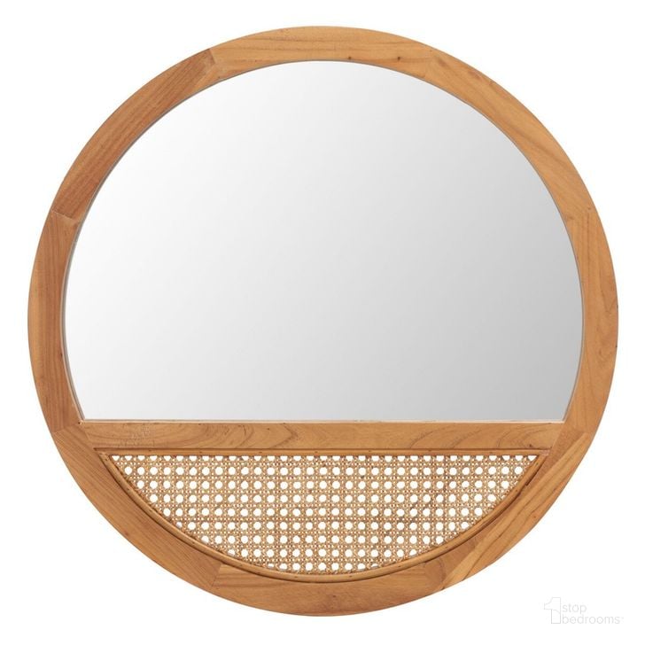 The appearance of Deonna Mirror in Natural designed by Safavieh in the coastal interior design. This natural piece of furniture  was selected by 1StopBedrooms from Deonna Collection to add a touch of cosiness and style into your home. Sku: MRR2014B. Material: Glass. Product Type: Mirror. Image1