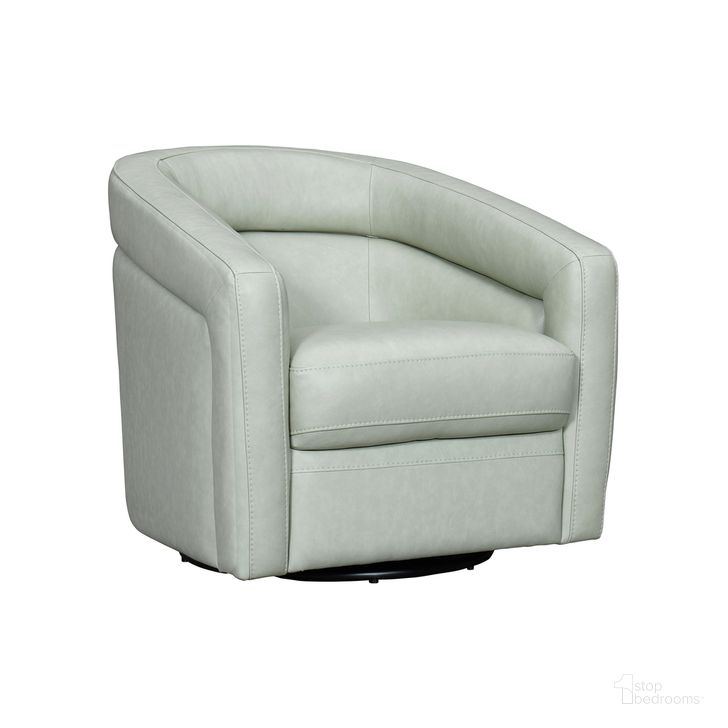 The appearance of Desi Leather Swivel Accent Chair In Mint designed by Armen Living in the modern / contemporary interior design. This mint piece of furniture  was selected by 1StopBedrooms from Desi Collection to add a touch of cosiness and style into your home. Sku: LCDS1MINT. Material: Leather. Product Type: Accent Chair. Image1
