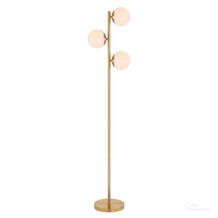 The appearance of Devlyn Floor Lamp in Gold designed by Safavieh in the modern / contemporary interior design. This gold piece of furniture  was selected by 1StopBedrooms from Devlyn Collection to add a touch of cosiness and style into your home. Sku: FLL4104A. Material: Metal. Product Type: Floor Lamp. Image1