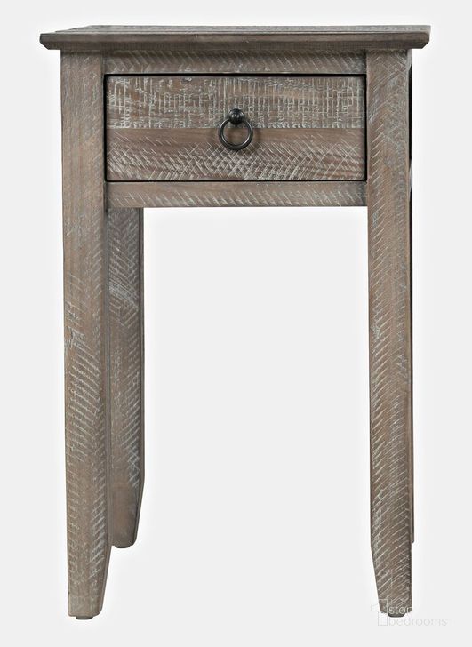 The appearance of Devon Distressed Pine End Table In Grey Wash designed by Jofran in the country / farmhouse interior design. This washed grey piece of furniture  was selected by 1StopBedrooms from Devon Collection to add a touch of cosiness and style into your home. Sku: 20-EC1708. Product Type: End Table. Material: Pine. Image1