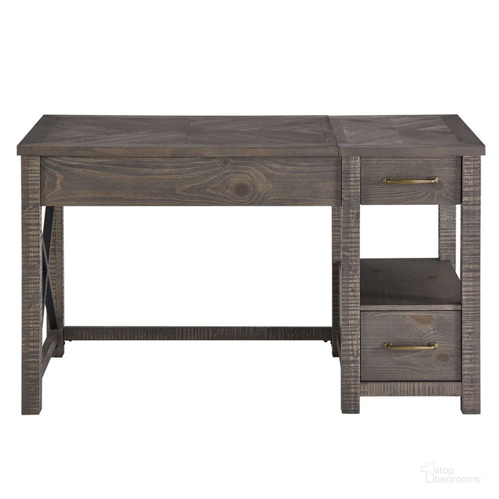 The appearance of Dexter Desk designed by Steve Silver in the transitional interior design. This driftwood piece of furniture  was selected by 1StopBedrooms from Dexter Collection to add a touch of cosiness and style into your home. Sku: DX100DB;DX100DT. Product Type: Desk. Material: Pine. Image1
