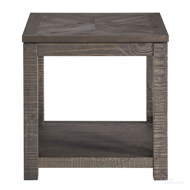 The appearance of Dexter Square End Table designed by Steve Silver in the transitional interior design. This driftwood piece of furniture  was selected by 1StopBedrooms from Dexter Collection to add a touch of cosiness and style into your home. Sku: DX300E. Product Type: End Table. Material: Pine. Image1