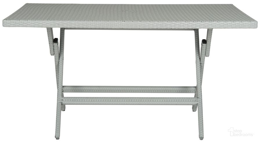 The appearance of Dilettie Grey Rectangle Folding Table designed by Safavieh in the modern / contemporary interior design. This grey piece of furniture  was selected by 1StopBedrooms from Dilettie Collection to add a touch of cosiness and style into your home. Sku: PAT2003B. Material: Steel. Product Type: Table. Image1