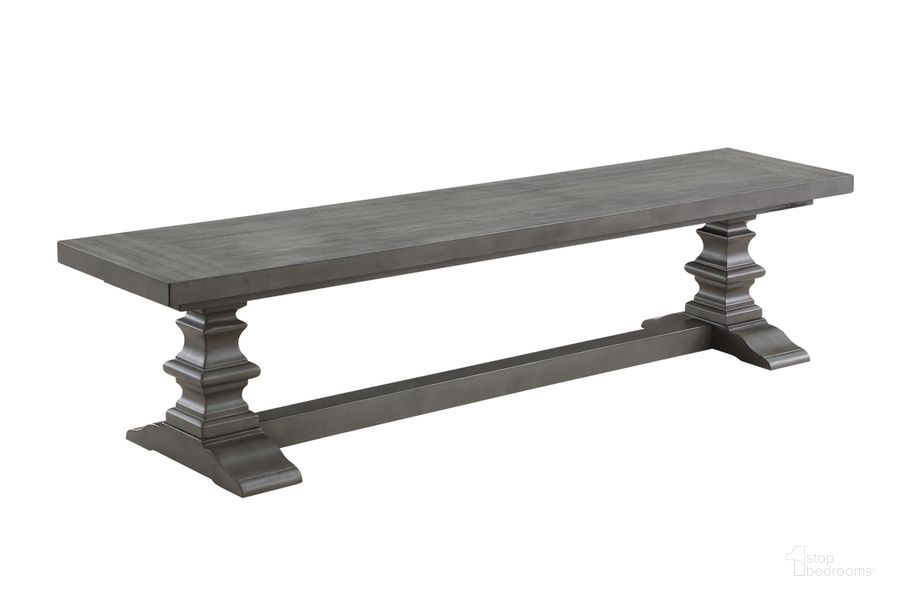 The appearance of Dining Bench In Gray designed by Avalon Furniture in the traditional interior design. This gray piece of furniture  was selected by 1StopBedrooms from Camis Collection to add a touch of cosiness and style into your home. Sku: D00118 DB. Product Type: Dining Bench. Material: Solid Pine. Image1
