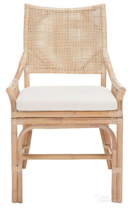 The appearance of Donatella Natural White Wash Rattan Chair designed by Safavieh in the modern / contemporary interior design. This white wash piece of furniture  was selected by 1StopBedrooms from Safavieh SEA Collection to add a touch of cosiness and style into your home. Sku: SEA4012A. Product Type: Accent Chair. Image1