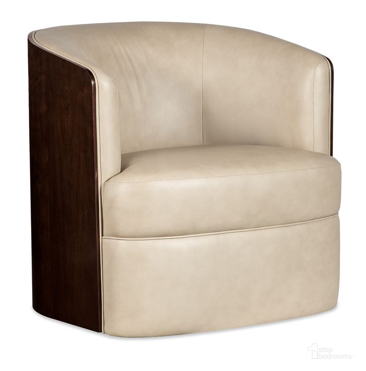 The appearance of Donna Swivel Chair In Beige designed by Hooker in the transitional interior design. This beige piece of furniture  was selected by 1StopBedrooms from Belladonna Collection to add a touch of cosiness and style into your home. Sku: CC204-SW-005. Product Type: Swivel Chair. Material: Wood Veneer. Image1