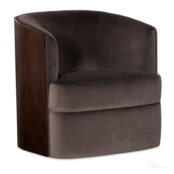 The appearance of Donna Swivel Chair In Brown designed by Hooker in the transitional interior design. This brown piece of furniture  was selected by 1StopBedrooms from Belladonna Collection to add a touch of cosiness and style into your home. Sku: CC204-SW-489. Material: Fabric. Product Type: Swivel Chair. Image1