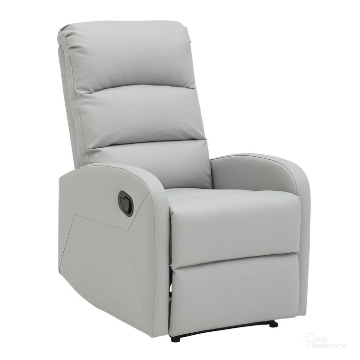 The appearance of Dormi Recliner Chair In Grey designed by Lumisource in the modern / contemporary interior design. This light gray piece of furniture  was selected by 1StopBedrooms from Dormi Collection to add a touch of cosiness and style into your home. Sku: RCL-DORMI LGY. Material: Wood. Product Type: Recliner. Image1