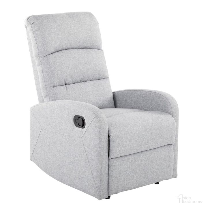 The appearance of Dormi Recliner Chair In Grey designed by Lumisource in the modern / contemporary interior design. This grey piece of furniture  was selected by 1StopBedrooms from Dormi Collection to add a touch of cosiness and style into your home. Sku: RCL-DORMI GY. Material: Wood. Product Type: Recliner. Image1