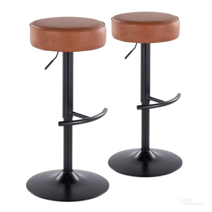The appearance of Dot Adjustable Barstool Set of 2 In Camel designed by Lumisource in the modern / contemporary interior design. This camel piece of furniture  was selected by 1StopBedrooms from Dot Collection to add a touch of cosiness and style into your home. Sku: BS-DOT BKPUCAM2. Material: Wood. Product Type: Barstool. Image1