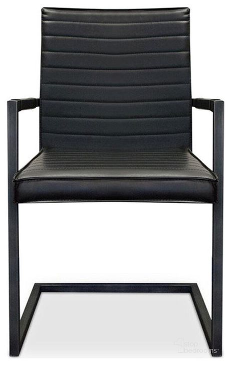 The appearance of Drake Arm Dining Chair Set of 2 In Black designed by Primitive Collections in the modern / contemporary interior design. This black piece of furniture  was selected by 1StopBedrooms from  to add a touch of cosiness and style into your home. Sku: PCUY3022HBLK10. Material: Leather. Product Type: Dining Chair.