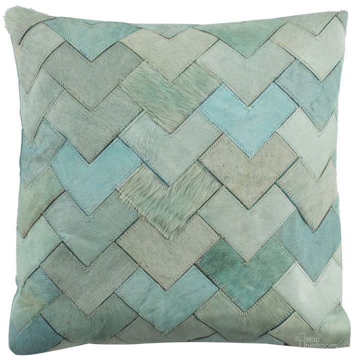 The appearance of Draper Cowhide 20X20 Pillow designed by Safavieh in the modern / contemporary interior design. This teal piece of furniture  was selected by 1StopBedrooms from Safavieh PLS Collection to add a touch of cosiness and style into your home. Sku: PLS249A-2020. Product Type: Pillows and Throw. Image1