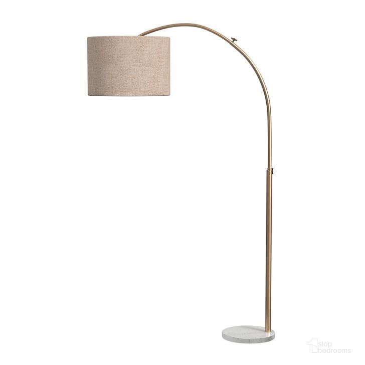 The appearance of Draper Floor Lamp In Burnished Brass designed by Bassett Mirror Company in the traditional interior design. This brass piece of furniture  was selected by 1StopBedrooms from  to add a touch of cosiness and style into your home. Sku: L4267F. Product Type: Floor Lamp. Material: Iron. Image1