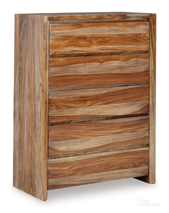 The appearance of Dressonni Chest Of Drawers In Brown designed by Signature Design by Ashley in the modern / contemporary interior design. This brown piece of furniture  was selected by 1StopBedrooms from Dressonni Collection to add a touch of cosiness and style into your home. Sku: B790-46. Material: Wood. Product Type: Chest.