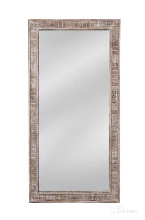 The appearance of Drew Floor Mirror In White Wash designed by Bassett Mirror Company in the rustic / southwestern interior design. This white wash piece of furniture  was selected by 1StopBedrooms from  to add a touch of cosiness and style into your home. Sku: M4925. Material: Wood. Product Type: Floor Mirror. Image1