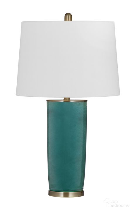 The appearance of Drugget Table Lamp In Blue and Antique Brass designed by Bassett Mirror Company in the modern / contemporary interior design. This blue piece of furniture  was selected by 1StopBedrooms from  to add a touch of cosiness and style into your home. Sku: L4322T. Material: Ceramic. Product Type: Table Lamp. Image1