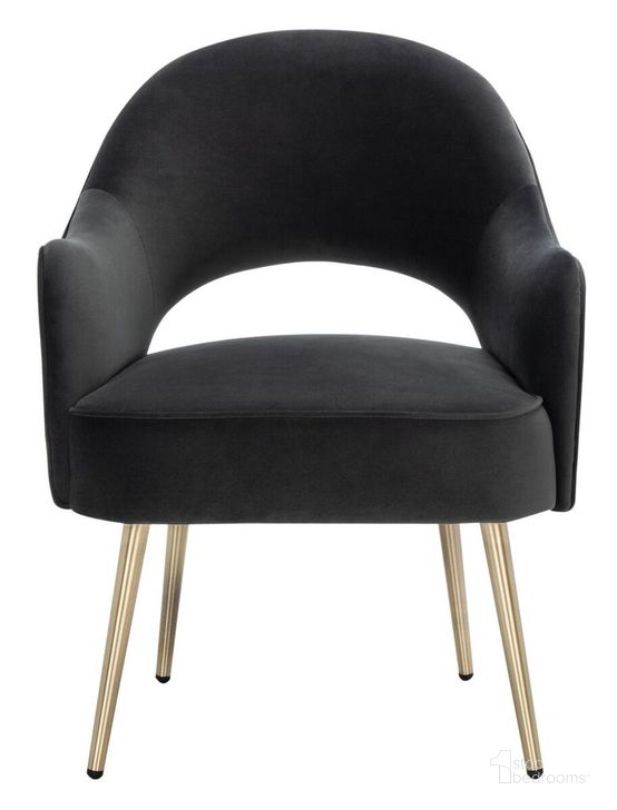 The appearance of Dublyn Accent Chair in Black designed by Safavieh in the modern / contemporary interior design. This black piece of furniture  was selected by 1StopBedrooms from Dublyn Collection to add a touch of cosiness and style into your home. Sku: ACH4001E. Material: Wood. Product Type: Accent Chair. Image1